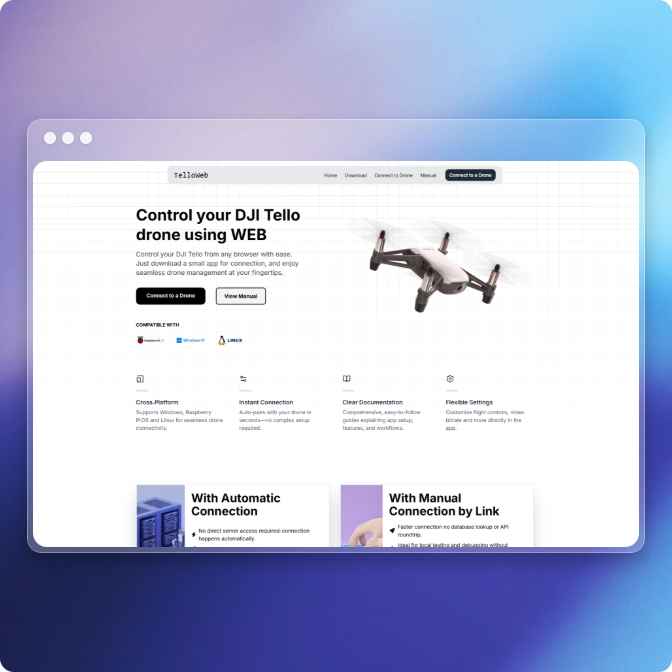 Web interface for drone teleoperation